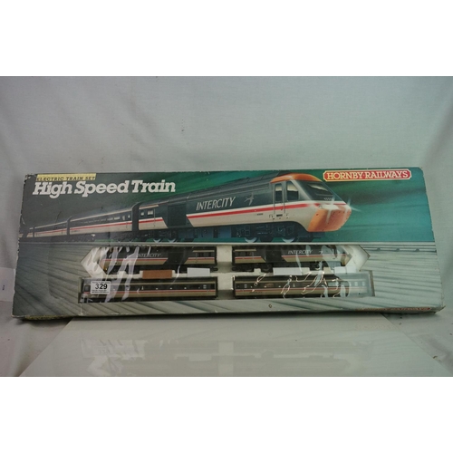 329 - Boxed Hornby R693 High Speed Train set with locomotive, rolling stock and track