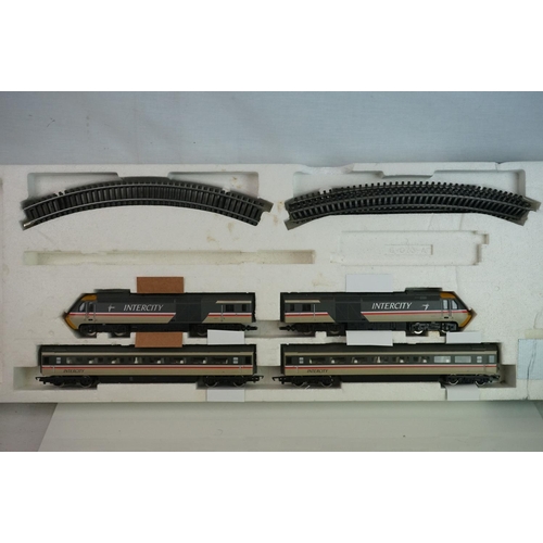 329 - Boxed Hornby R693 High Speed Train set with locomotive, rolling stock and track