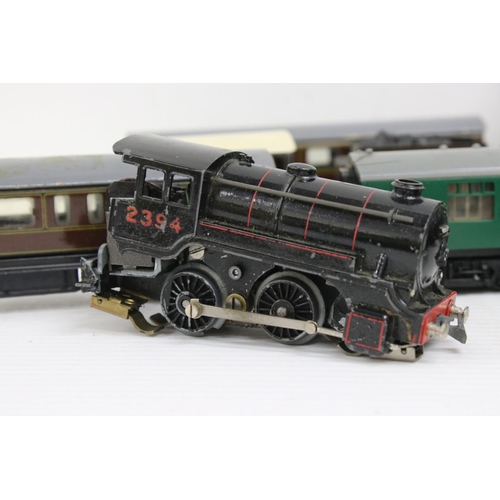 338 - Collection of various gauge models railway to include Marklin HO 0-6-0 locomotives in black, 13 x it... 