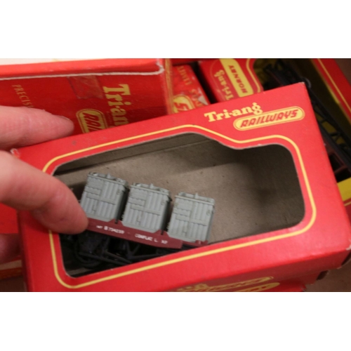 345 - 23 Boxed Triang OO gauge items of rolling stock to include trucks, wagons and coaches