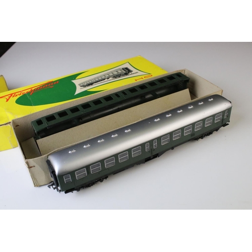 349 - Collection of OO gauge model railway contained with 2 x Triang train set boxes, includes a near comp... 