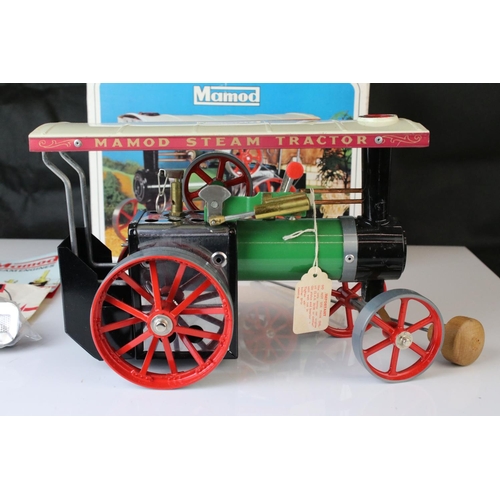 360 - Boxed Mamod TE1a Traction Engine, appearing vg with gd box