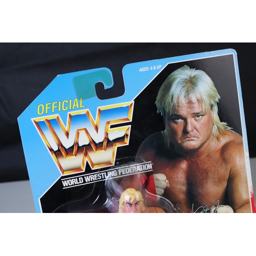 379 - WWF / WWE Wrestling - Original carded Hasbro WWF Greg The Hammer Valentine figure, creasing to botto... 