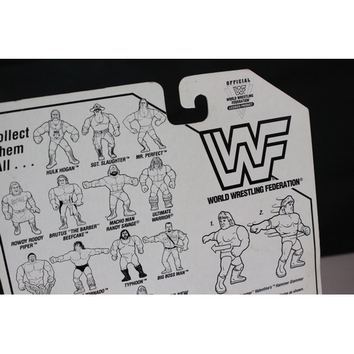 379 - WWF / WWE Wrestling - Original carded Hasbro WWF Greg The Hammer Valentine figure, creasing to botto... 