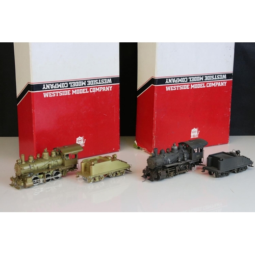 38 - Two boxed Westside Model Company HO gauge Maryland & Pennsylvania brass locomotive & tenders made by... 