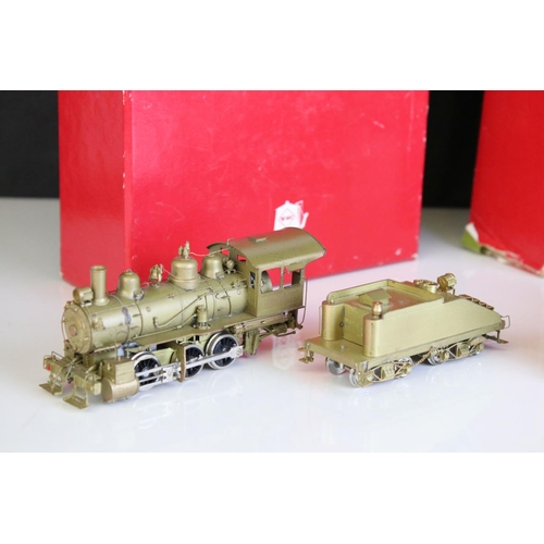 38 - Two boxed Westside Model Company HO gauge Maryland & Pennsylvania brass locomotive & tenders made by... 