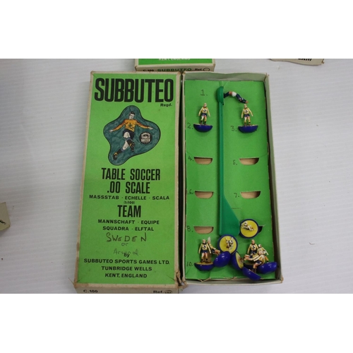 383 - Subbuteo - 29 Boxed HW Subbuteo teams in various condition and completeness with tatty boxes