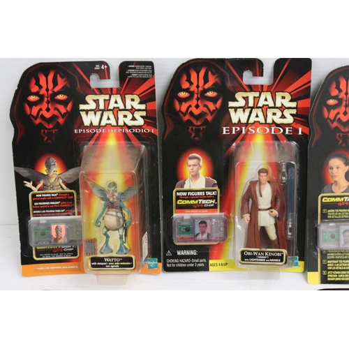 387 - Star Wars - 12 Carded Episode I Comm Talk Chip figures to include Anakin Skywalker, Padme Naberrie, ... 