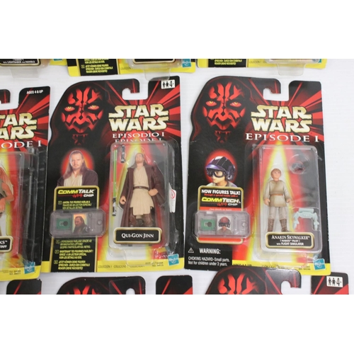 387 - Star Wars - 12 Carded Episode I Comm Talk Chip figures to include Anakin Skywalker, Padme Naberrie, ... 