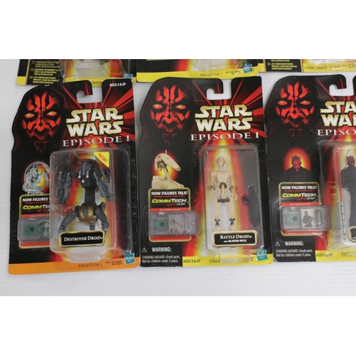 387 - Star Wars - 12 Carded Episode I Comm Talk Chip figures to include Anakin Skywalker, Padme Naberrie, ... 