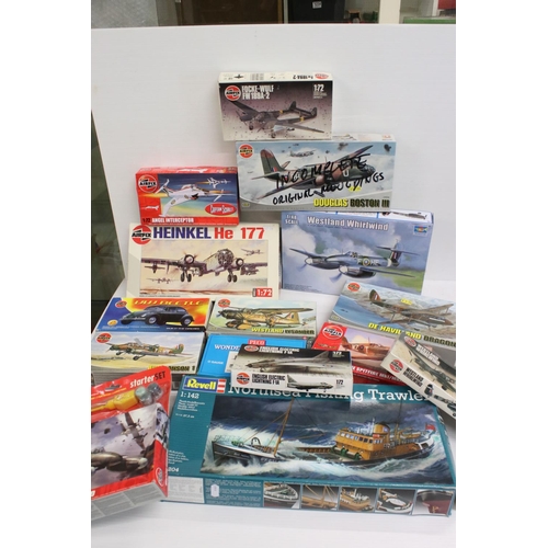 388 - 15 Boxed plastic model kits to include 12 x Airfix, Peco, Revell & Trumpeter, all are unbuilt and al... 