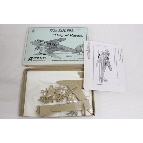 390 - Nine boxed 1/48 Aeroclub Models plastic kits to include Hawker Demon, DH 60G Moth, Folland Gnat, Glo... 