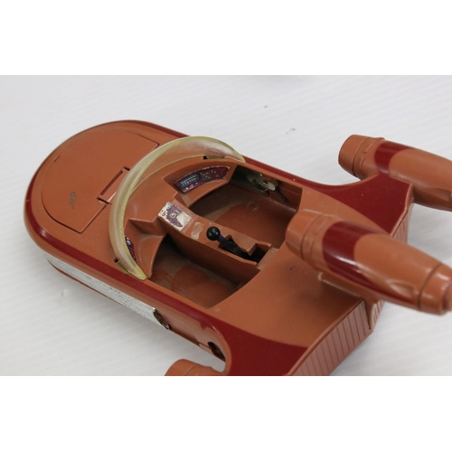 407 - Star Wars - Five playworn orignal Kenner Star Wars vehicles to include Battle Damaged X-Wing, Snowsp... 