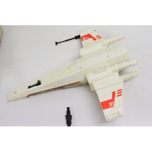 407 - Star Wars - Five playworn orignal Kenner Star Wars vehicles to include Battle Damaged X-Wing, Snowsp... 