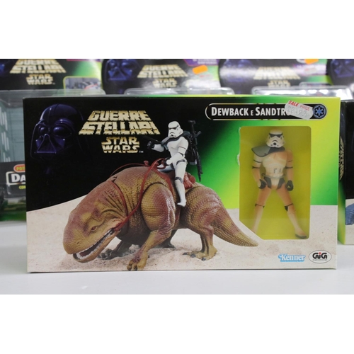 409 - Star Wars - Seven boxed and carded Kenner Star Wars action figures to include Jabba's Palace, Jabbe ... 