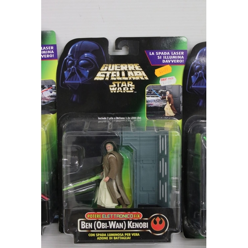 409 - Star Wars - Seven boxed and carded Kenner Star Wars action figures to include Jabba's Palace, Jabbe ... 