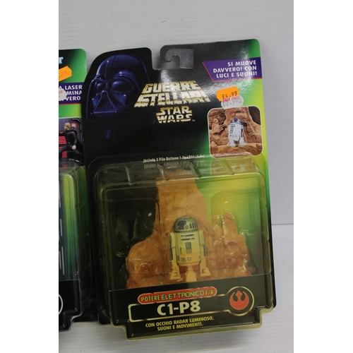 409 - Star Wars - Seven boxed and carded Kenner Star Wars action figures to include Jabba's Palace, Jabbe ... 