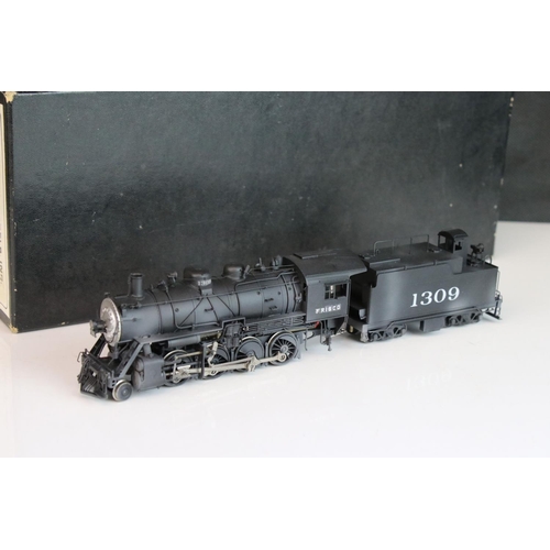 41 - Boxed Hallmark Models Inc HO gauge 57912 2-8-0 OFM Class 1306 No #S Unltrd ptd Frisco brass locomoti... 