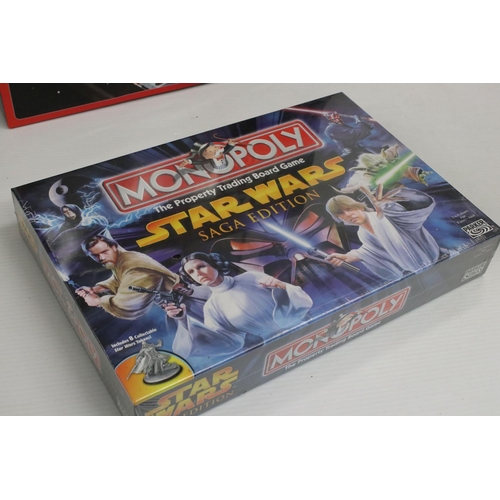 410 - Star Wars - Boxed, factory sealed Parker Star Wars Saga Edition Monopoly and The Really Useful Games... 