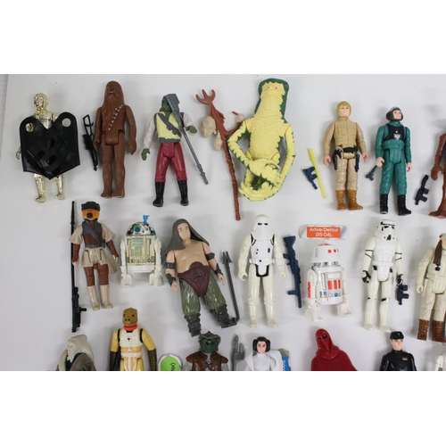 414 - Star Wars - 113 x loose original Kenner Star Wars action figures and accessories to include Luke Sky... 