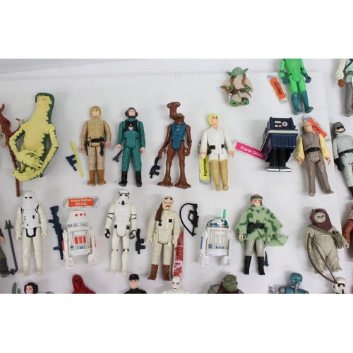 414 - Star Wars - 113 x loose original Kenner Star Wars action figures and accessories to include Luke Sky... 