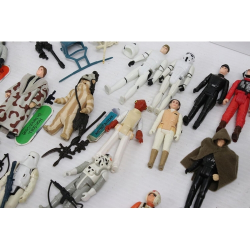 414 - Star Wars - 113 x loose original Kenner Star Wars action figures and accessories to include Luke Sky... 