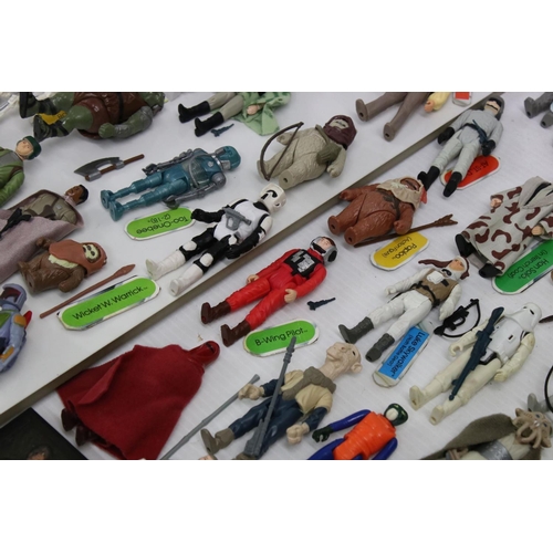 414 - Star Wars - 113 x loose original Kenner Star Wars action figures and accessories to include Luke Sky... 