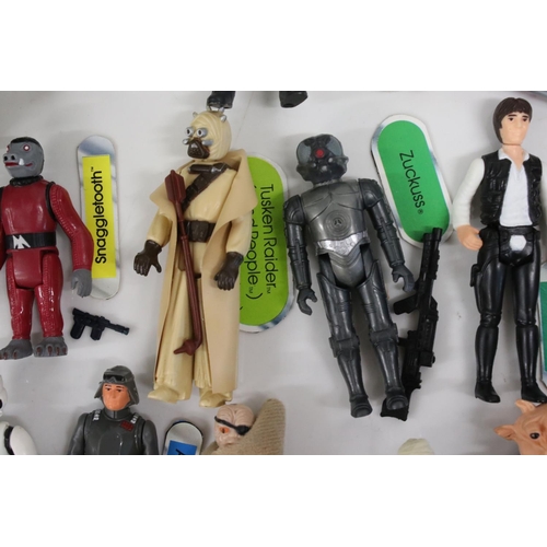 414 - Star Wars - 113 x loose original Kenner Star Wars action figures and accessories to include Luke Sky... 