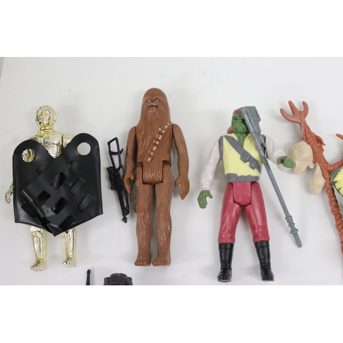 414 - Star Wars - 113 x loose original Kenner Star Wars action figures and accessories to include Luke Sky... 