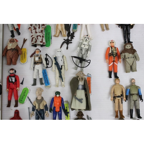 414 - Star Wars - 113 x loose original Kenner Star Wars action figures and accessories to include Luke Sky... 