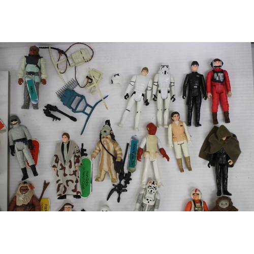 414 - Star Wars - 113 x loose original Kenner Star Wars action figures and accessories to include Luke Sky... 