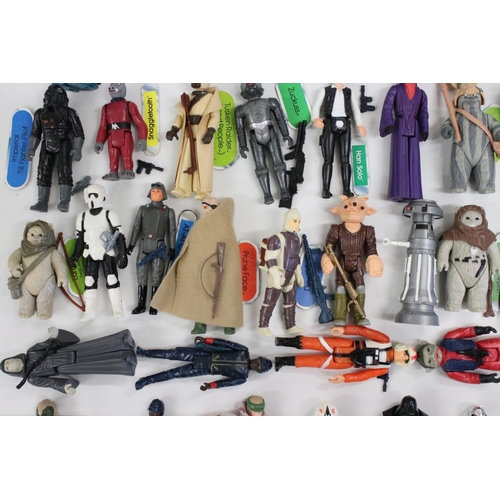 414 - Star Wars - 113 x loose original Kenner Star Wars action figures and accessories to include Luke Sky... 