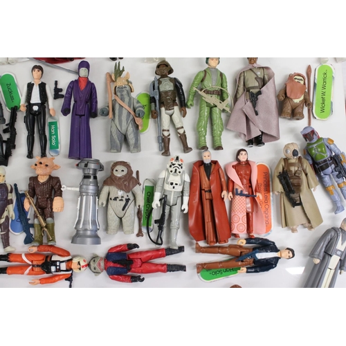 414 - Star Wars - 113 x loose original Kenner Star Wars action figures and accessories to include Luke Sky... 