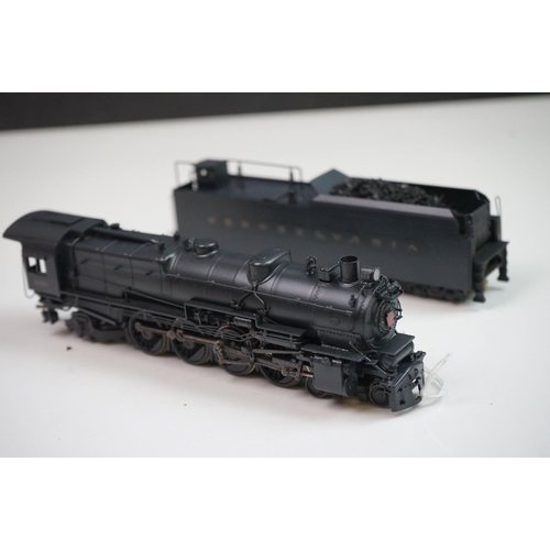 43 - Boxed Westside Models HO gauge Pennsylvania M-1a 4-8-2 brass locomotive & tender made by Katsumi Mok... 