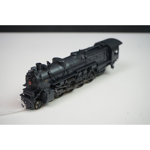 43 - Boxed Westside Models HO gauge Pennsylvania M-1a 4-8-2 brass locomotive & tender made by Katsumi Mok... 