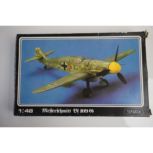 430 - 17 x Boxed and loose plastic model kits, both built and unbuilt, to include 7 x Airfix featuring H.M... 