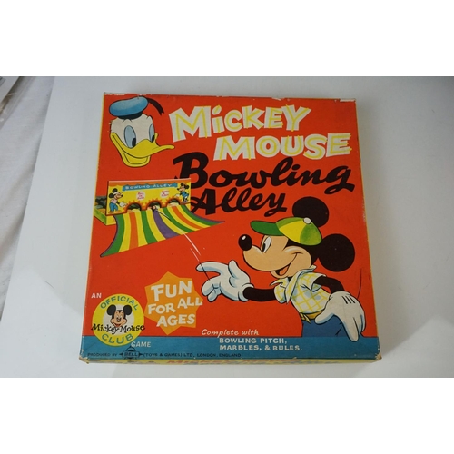 432 - Collection of circa 1980s/90s toys and collectables to include boxed Mickey Mouse Bowling Alley,  bo... 