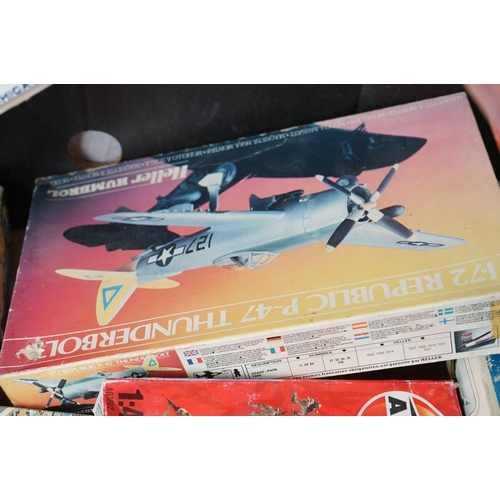 438 - 14 x Boxed and bagged plastic model kits to include 7 x Airfix featuring 1:72 03016-4 Corsair II, 03... 