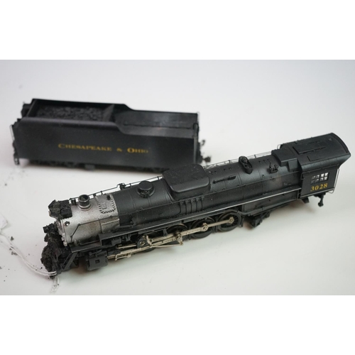 44 - Boxed Westside Models HO gauge Chesapeak & Ohio Class T-1 2-10-4 brass locomotive & tender made by K... 