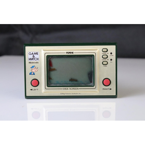 447 - Nintendo Game & Watch Popeye handheld console, no batteries, appearing vg