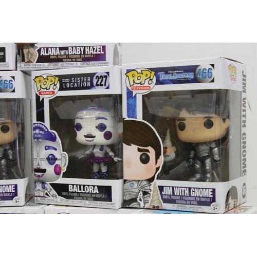 449 - 10 x Boxed Funko Pop Vinyls to include 13 Alana with Baby Hazel, 2 x 174 Mr Meeseeks, 2 x 227 Ballor... 