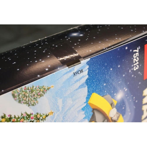 452 - Four boxed Lego advent calendars to include 3 x Star Wars 75184, 72213 and 75279, and Lego City 6020... 