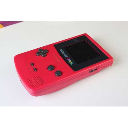 453 - Retro Gaming - Unboxed Nintendo red Gameboy Colour, plus 6 x Gameboy Advance games to include Spyro:... 