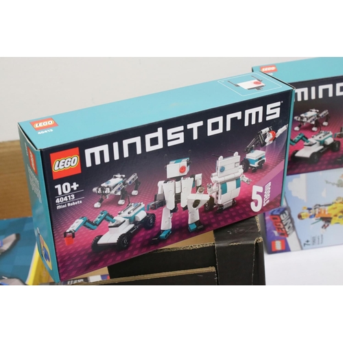 454 - Eight boxed Lego sets to include 4099 Designer Set, 2 x 40413 Mindstorms Mini Robots, 42102 Mini CLA... 