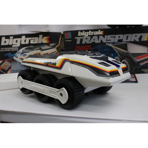 458 - Boxed MB Electronics Bigtrak, tatty box with manual, plus boxed MB Bigtrak Transport (2)