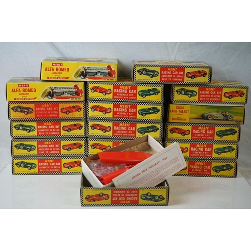 468 - 18 x Boxed Merit 1:24 unbuilt plastic models kits to include 2 x 4601 Alfa Romeo Type 158 1950, 4624... 