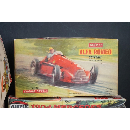 471 - Six boxed plastic model kits to include Airfix 02449-7 1:32 1904 Mercedes, 3 x Pyro 1:32 featuring C... 