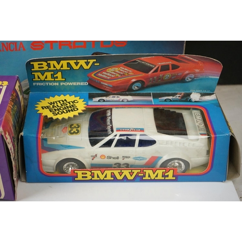 473 - 10 x Boxed battery operated and wind up toys to include BMW M1, Motorschift MS 65, Superschnelle Ren... 