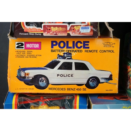 473 - 10 x Boxed battery operated and wind up toys to include BMW M1, Motorschift MS 65, Superschnelle Ren... 