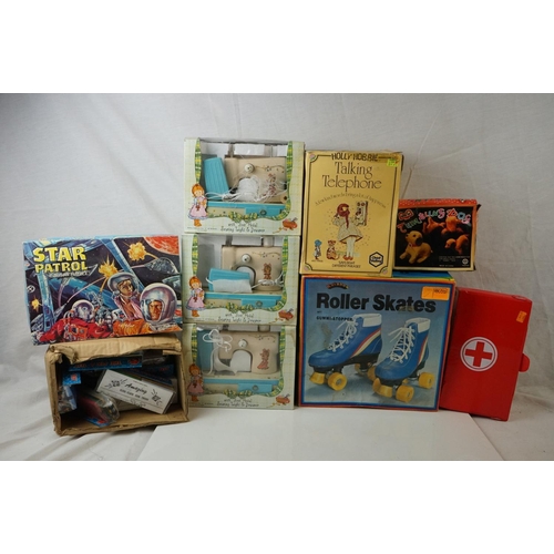 474 - Collection of boxed circa 60's toys to include Falcon Star Patrol Jigsaw, Chad Valley Talking Phone,... 